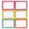 144 Pieces Decorative Colorful Name Tags for Classroom – Blank Stickers to Write on for Student Desks, Bin Labels, Teacher Supplies, 6 Designs (3.5 x 2.5 Inches)